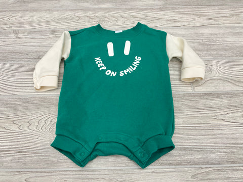 Old Navy “Keep On Smiling” Sweatshirt Romper
