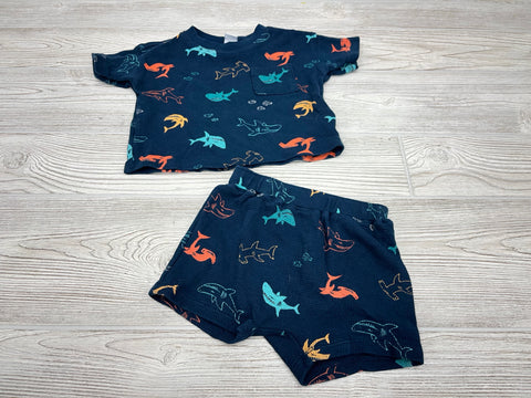 Old Navy Two Piece Shark Print Outfit