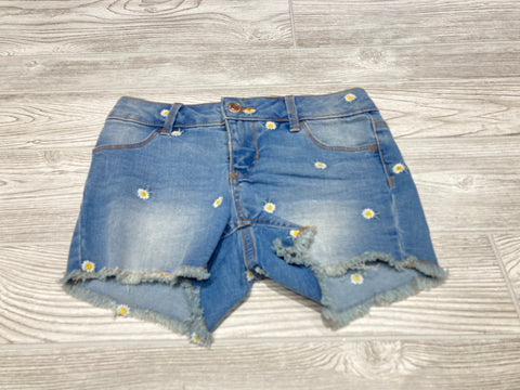 SO Sunflower Embroidered Jean Shorts