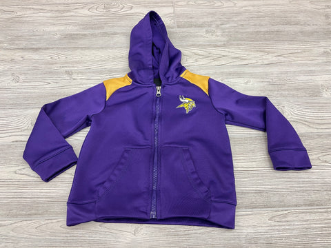 NFL Team Apparel Minnesota Vikings Hooded Zip Up Sweatshirt