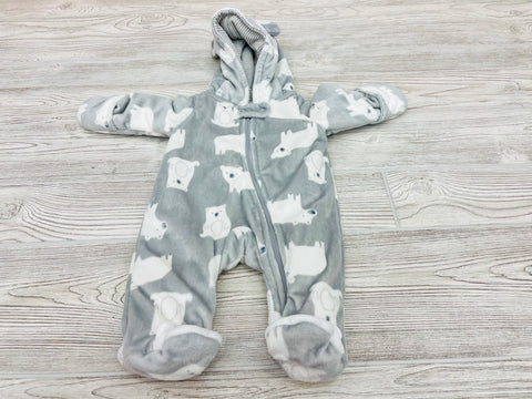 Carter’s Polar Bear Print Zip Up Winter Bunting