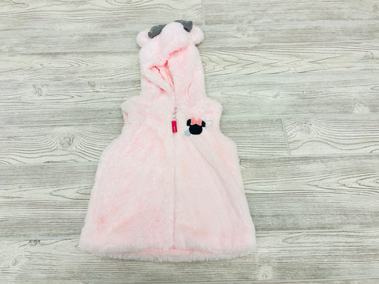 Disney Baby Minnie Mouse Zip Up Faux Fur Vest
