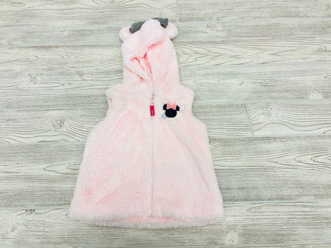Disney Baby Minnie Mouse Zip Up Faux Fur Vest