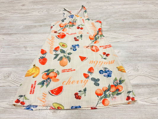 Art Class Fruit Print Summer Dress