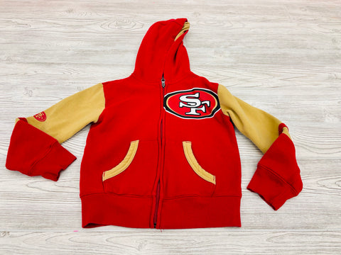 NFL Team Apparel San Francisco 49ers Zip Up Hooded Sweatshirt