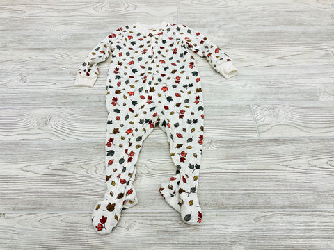 Fall Print Zip Up Pajama