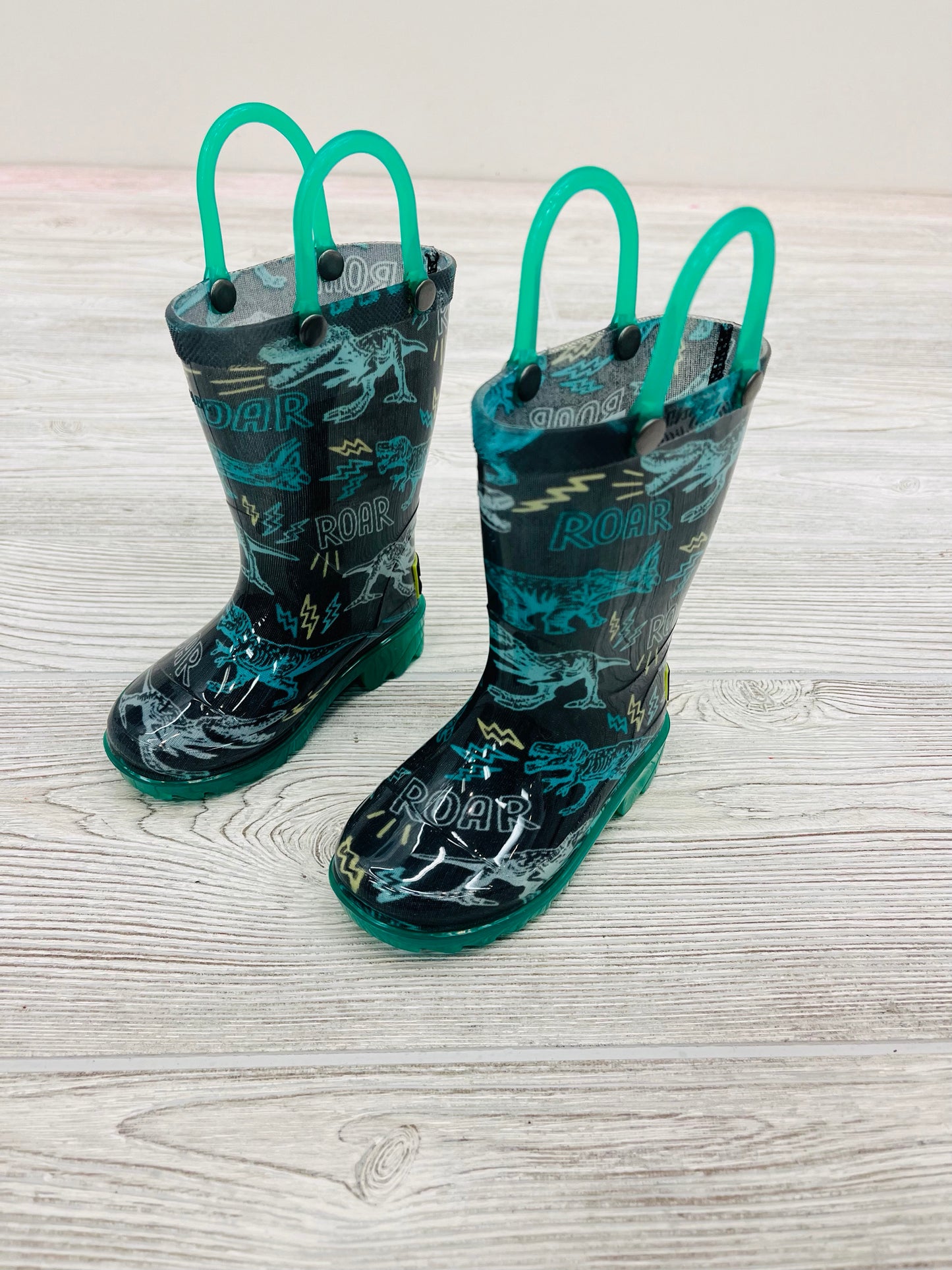 Western Chief Dinosaur Print Light Up Rain Boots