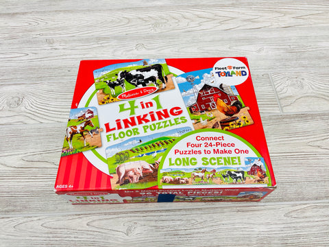 Melissa & Doug 4 in 1 Linking Floor Puzzle