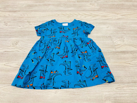 HannaAndersson Alligator Skateboard Short Sleeve Dress