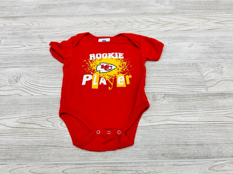 NFL Team Apparel “Rookie Player” Kansas City Chiefs Short Sleeve Onesie
