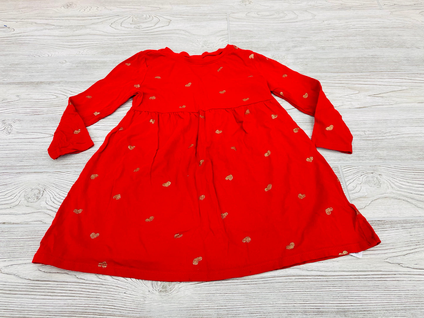 Old Navy Heart Print Long Sleeve Dress
