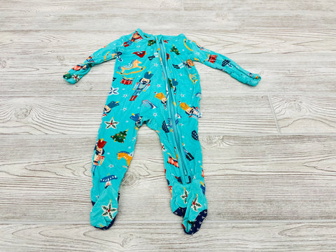 Posh Peanut Nutcracker Print Zip Up Sleeper