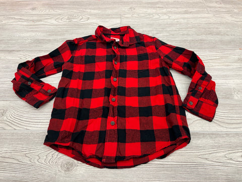 Cat & Jack Checkered Long Sleeve Button Down Shirt