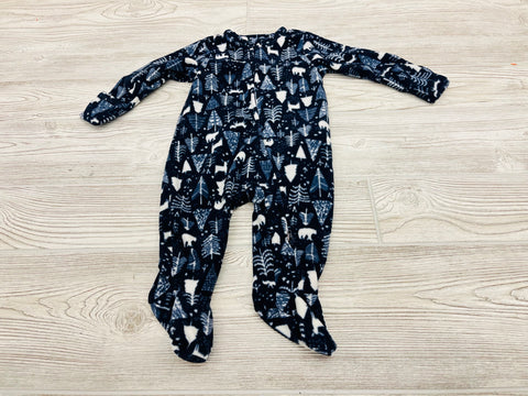 Old Navy Winter Print Zip Up Fleece Pajama