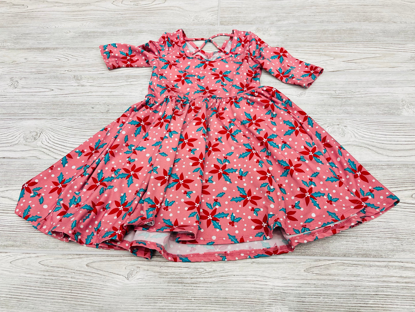 DotDot Smile Poinsettia Print Dress