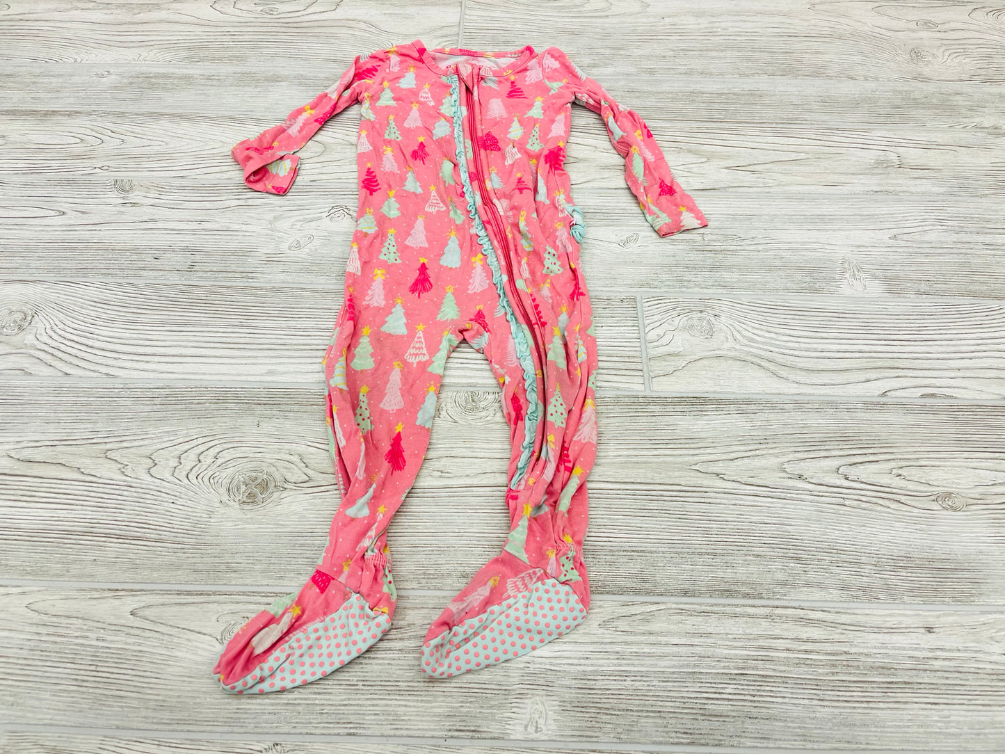 RuffleButts Bamboo Christmas Pajama