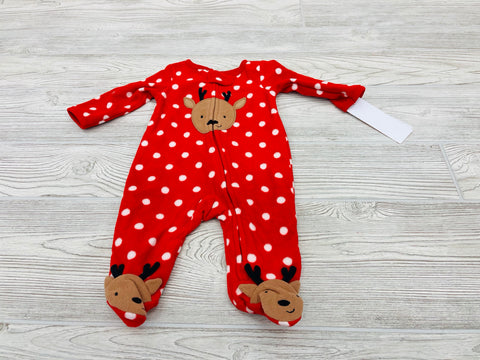 Carter’s Boys Reindeer Zip Up Fleece Pajama
