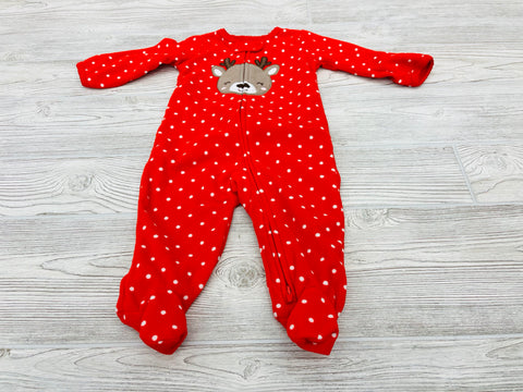 Carter’s Girls Reindeer Zip Up Fleece Pajama