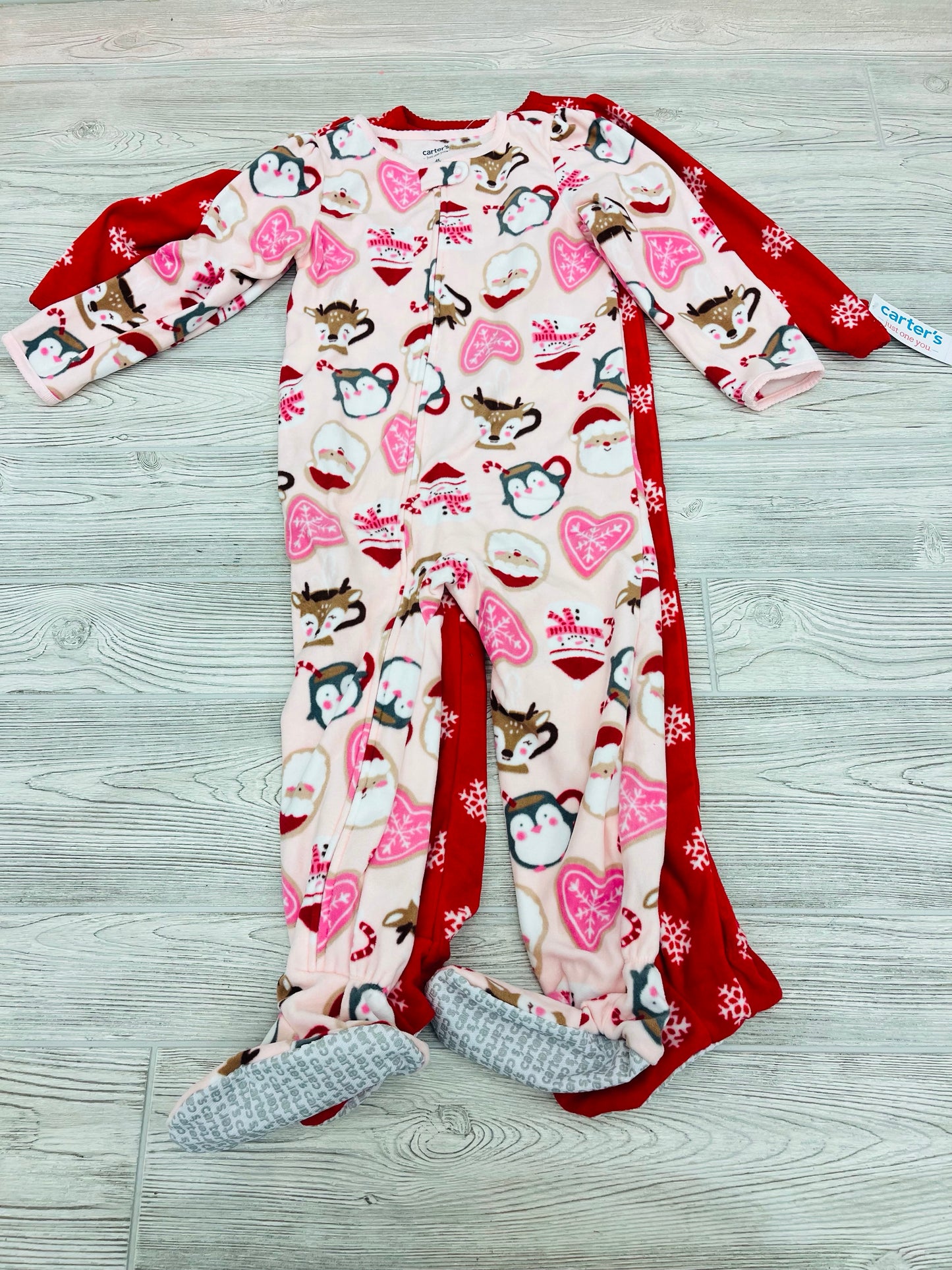 Carter’s Girls Winter Print Zip Up Fleece Pajama - Set of 2