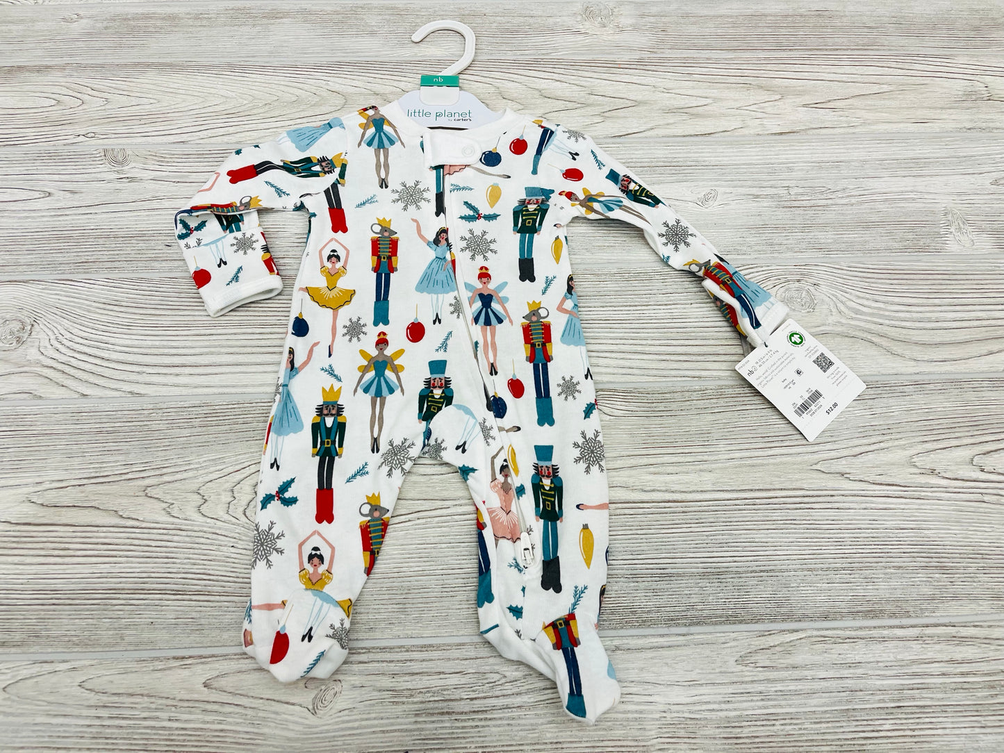 Little Planet Nutcracker Print Zip Up Pajama
