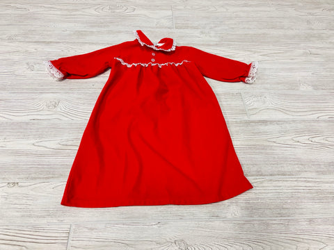 Vintage Red Flannel Factory Christmas Pajama Dress