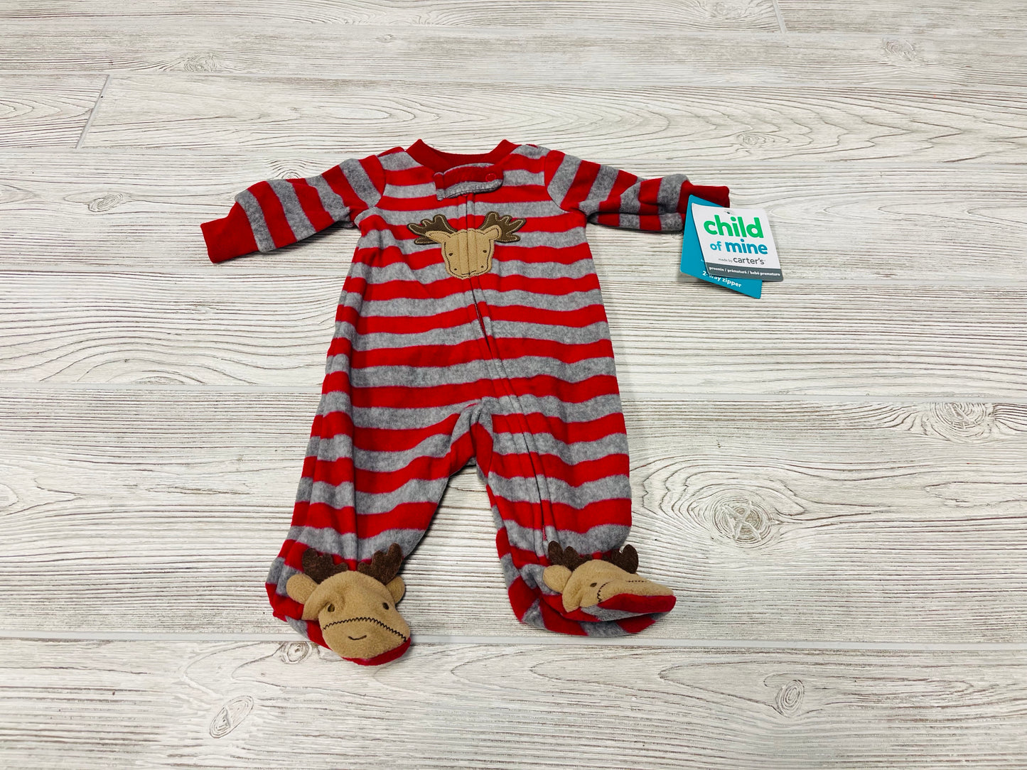 Child of Mine by Carter’s Reindeer Zip Up Pajama