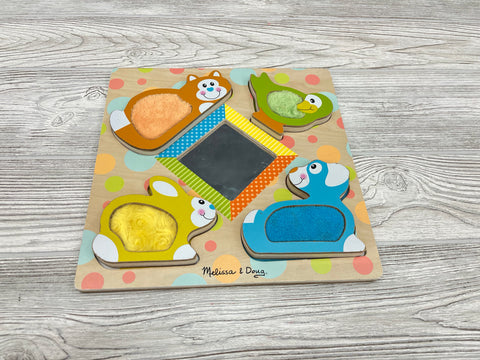 Melissa & Doug First Play Touch & Feel Peek-a-Boo Pets Puzzle