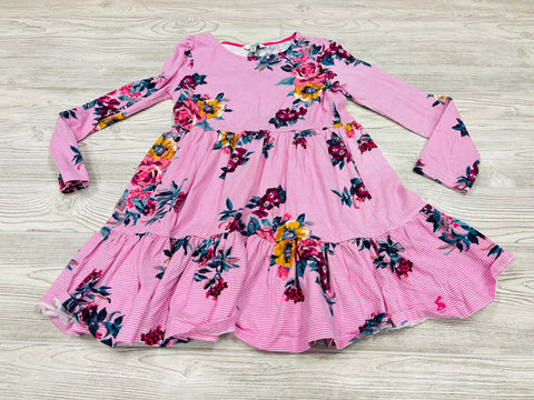 Joules Flower Print Long Sleeve Dress