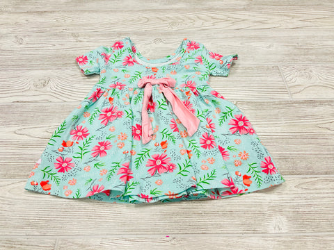 Ruffle Butts Flower Print Dress