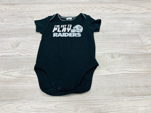 NFL Team Apparel “I’m Set To Play Raiders” Short Sleeve Onesie