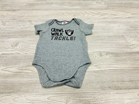 NFL Team Apparel “Crawl Walk Tackle!” Raiders Short Sleeve Onesie