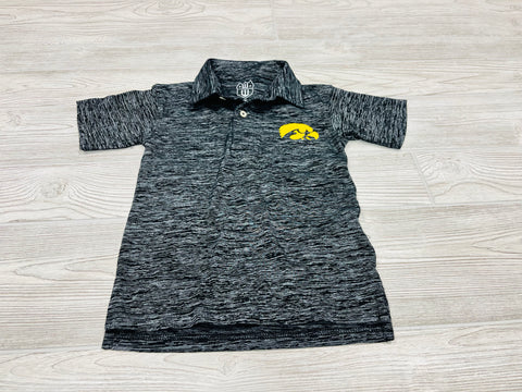 Wes And Willy Iowa Hawkeyes Athletic Short Sleeve Polo Shirt