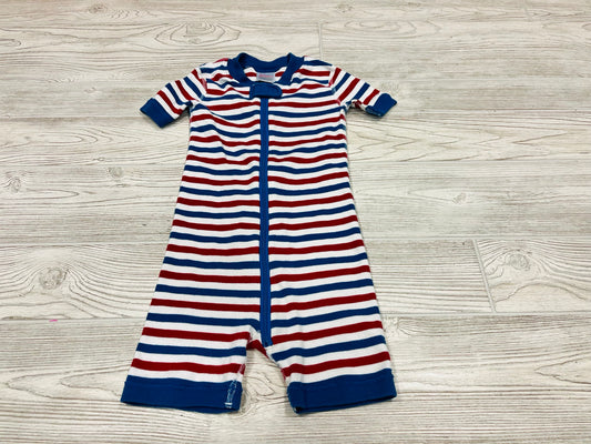 HannaAndersson Zip Up Striped Pajama