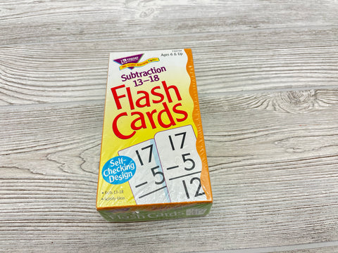 Subtraction 13-18 Flash Cards