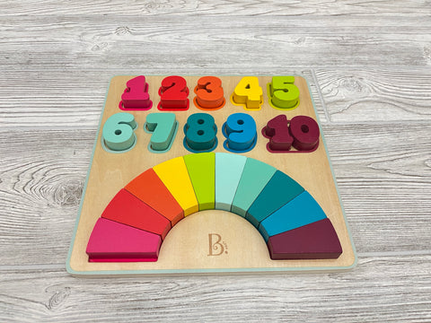 B. toys Wooden Numbers Puzzle