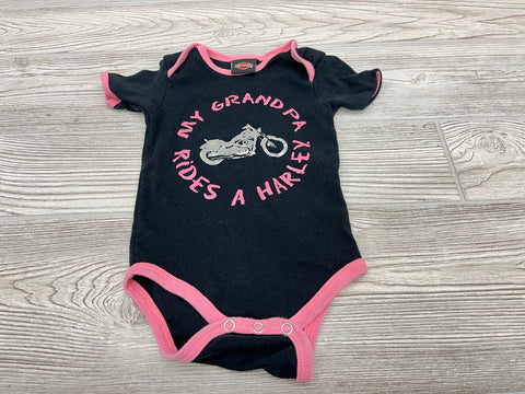 Harley Davidson “My Grandpa Rides A Harley” Short Sleeve Onesie