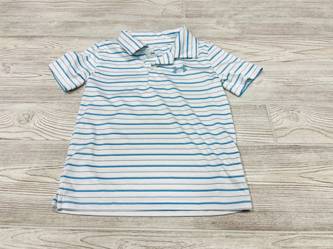 Under Armour Striped Athletic Short Sleeve Polo Shirt