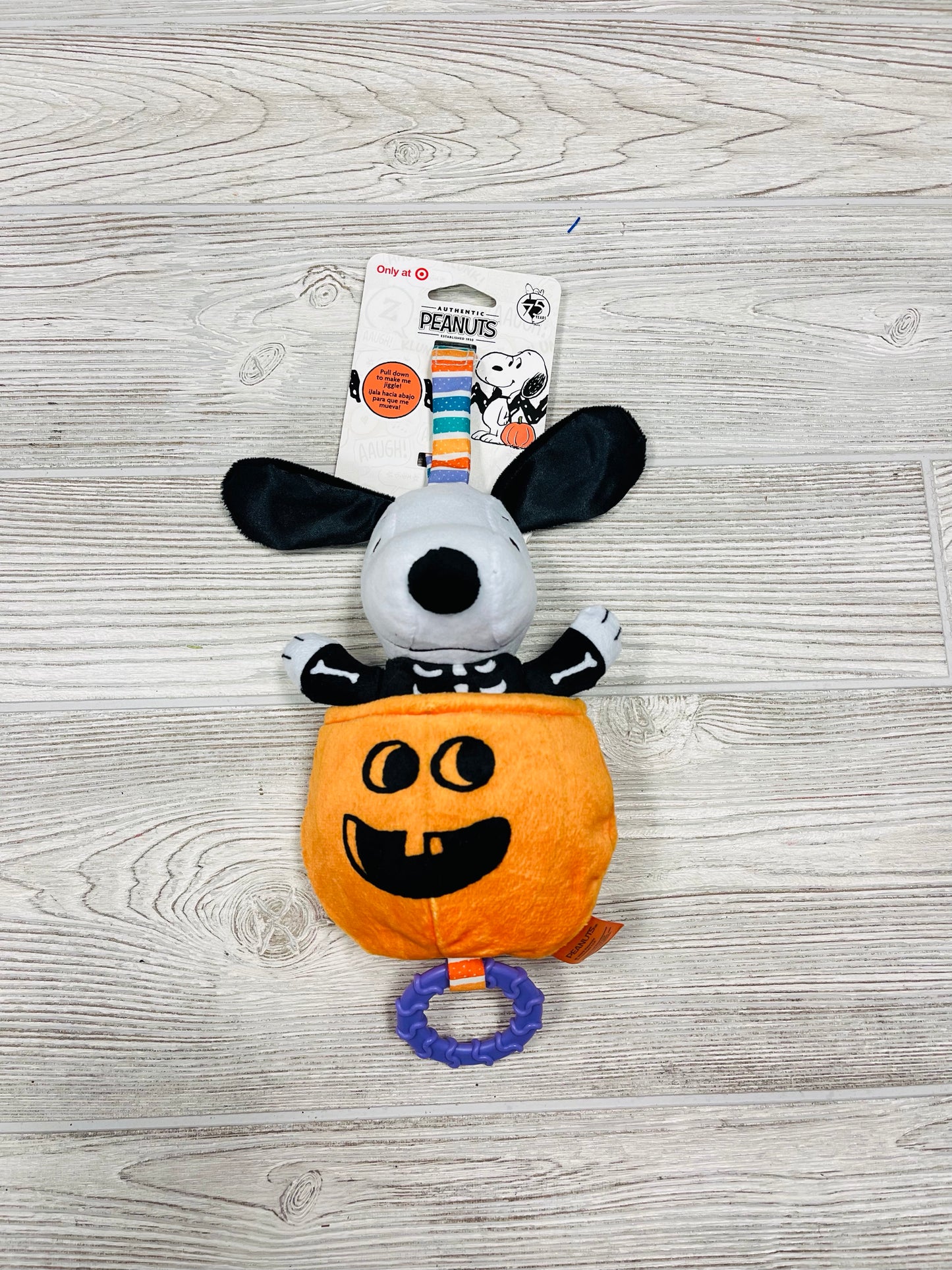 Peanuts Halloween Pumpkin Car Seat Toy