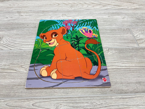 Vintage Mattel The Lion King Wooden Puzzle