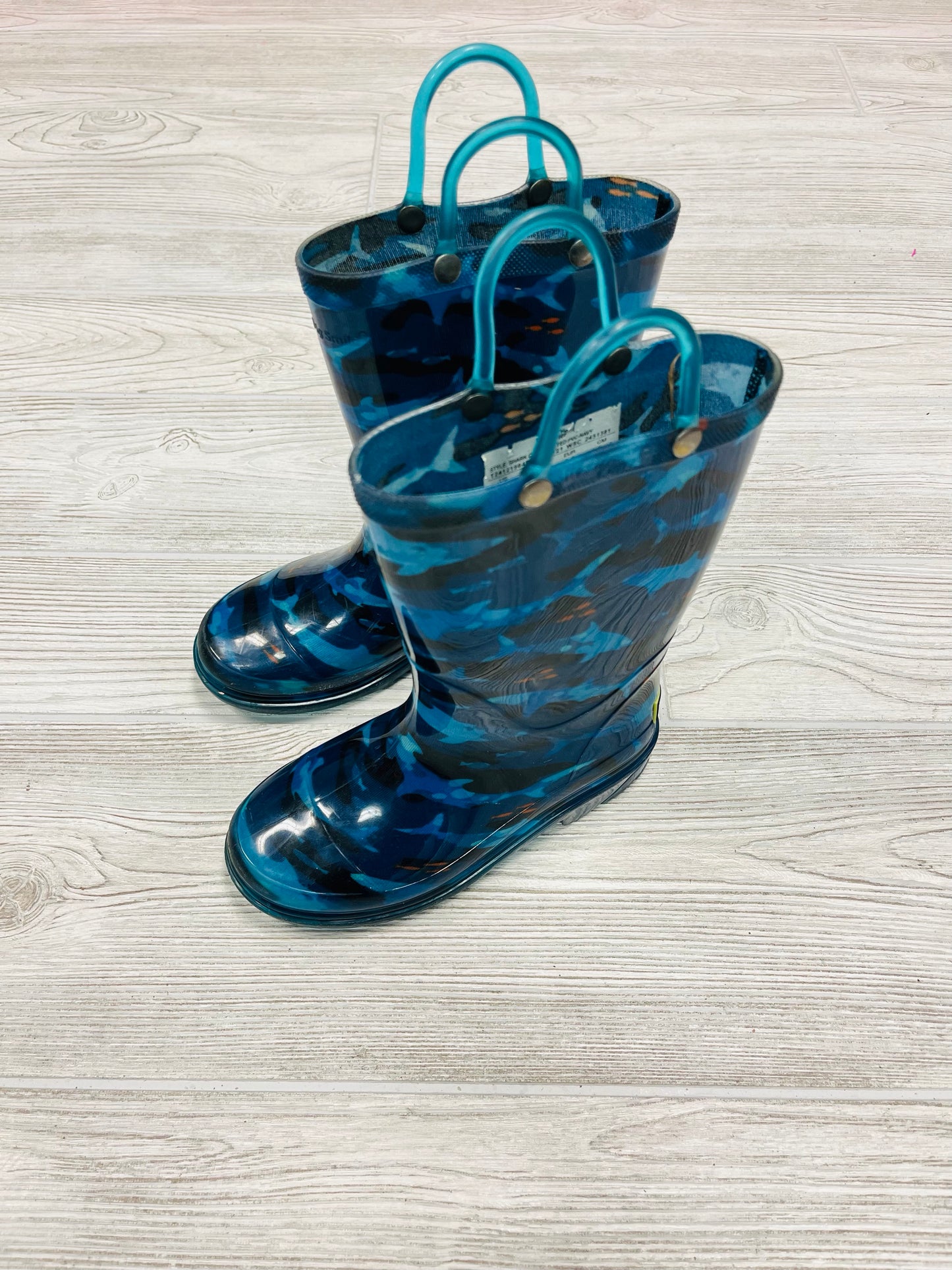 Western Chief Shark Print Light Up Rain Boots