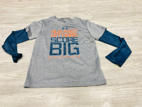 Under Armour “Run Fast Hit Hard Score Big” Long Sleeve Athletic Shirt