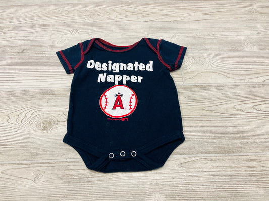 Genuine Merchandise “Designated Napper” Angels Short Sleeve Onesie