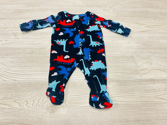 Cat & Jack Zip Up Dinosaur Print Pajama