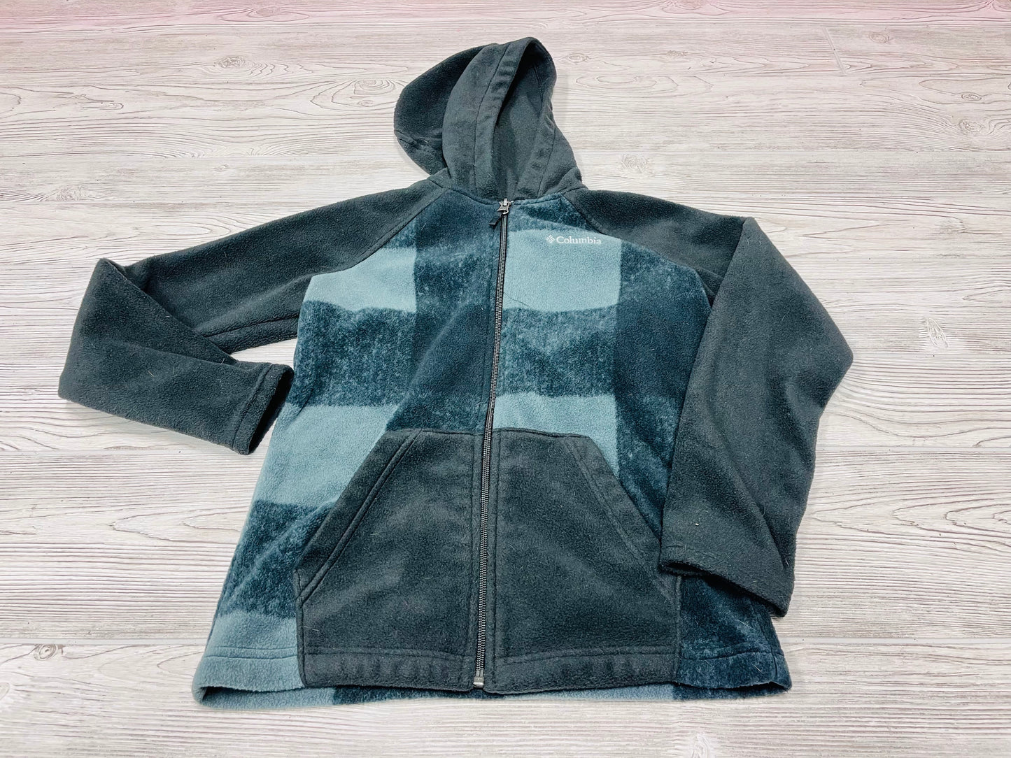 Columbia Hooded  Zip Up Fleece Jacket