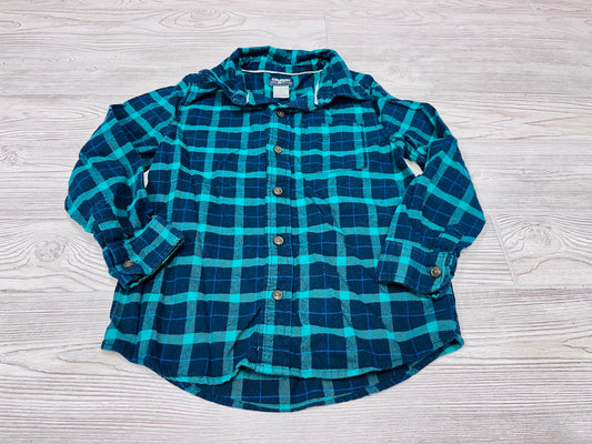 OshKosh Flannel Button Down Long Sleeve Shirt