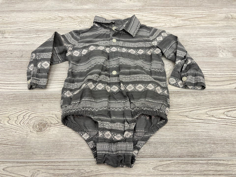 GAP Button Down Long Sleeve Onesie