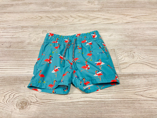 Andy & Evan Flamingo Print Swim Trunks