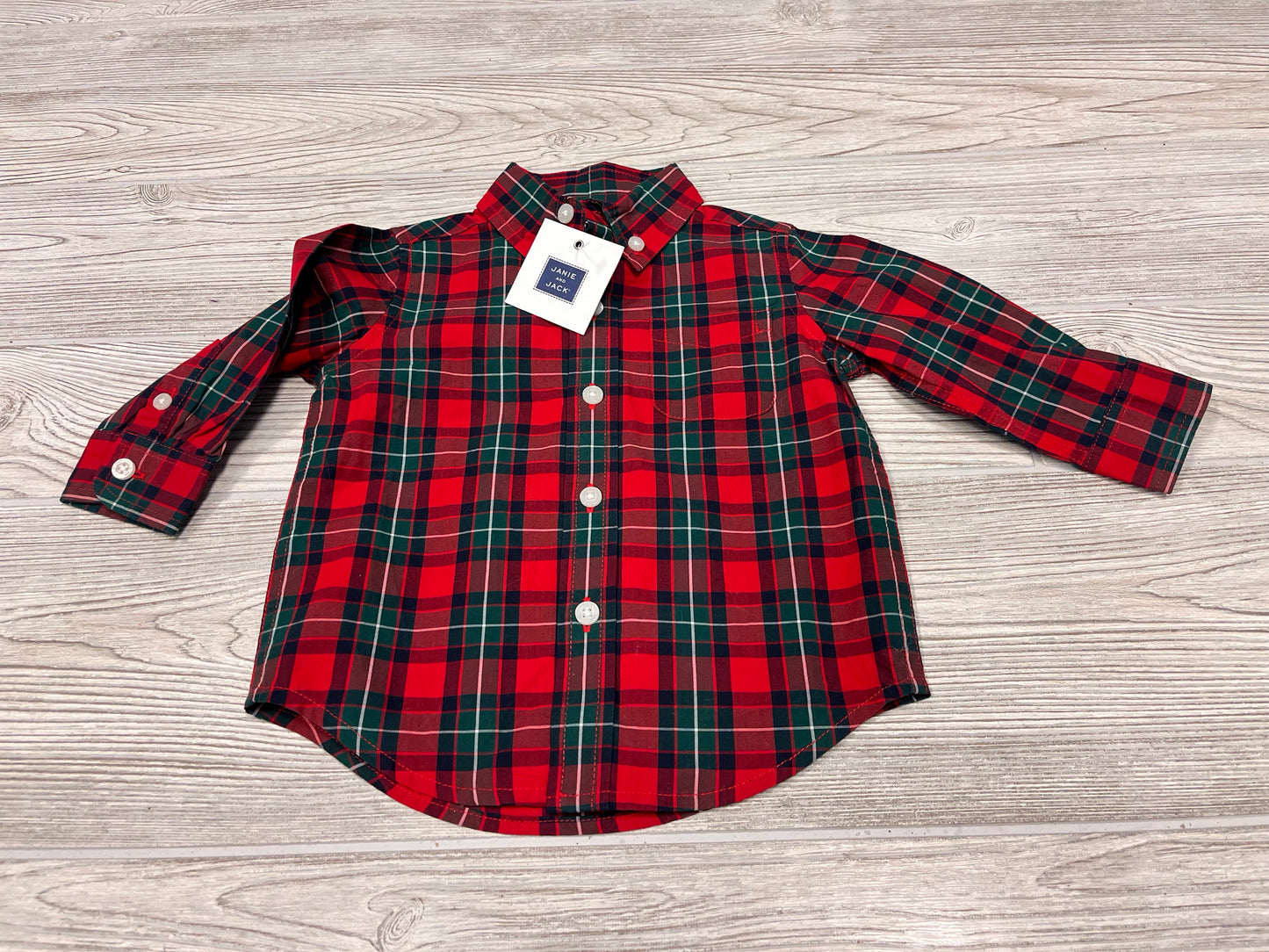 Janie And Jack Button Down Long Sleeve Shirt