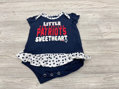 NFL “Little New England Patriots Sweethearts” Short Sleeve Onesie