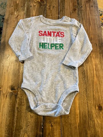 Carter’s “Santa’s Little Helper” Long Sleeve Onesie